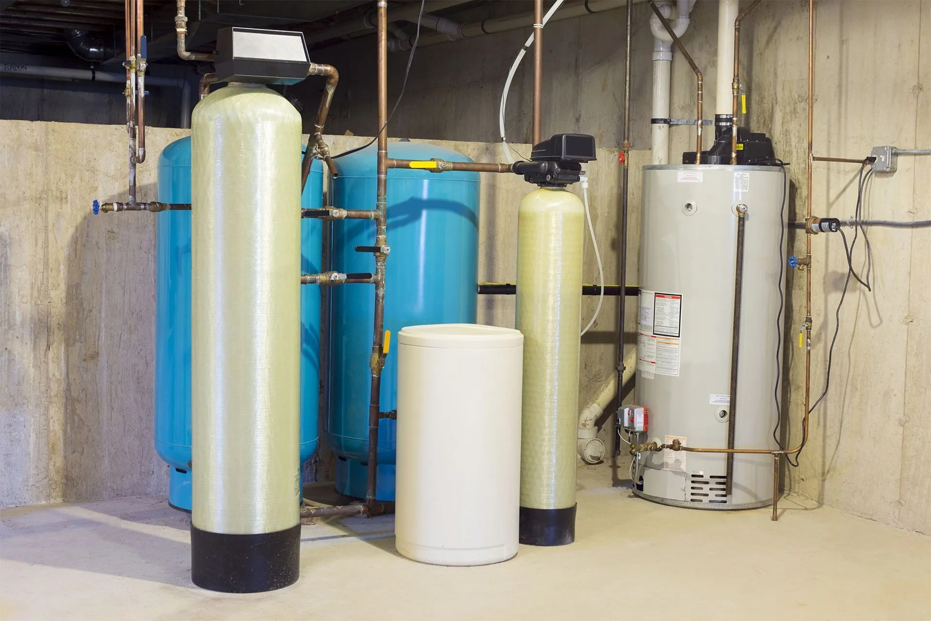 Whole-house water softener installation